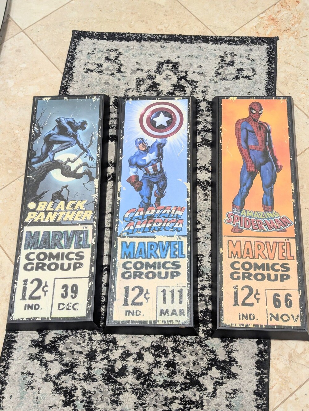 Set Of 3 Marvel Wall Hangings Comic Book Lovers Room Decor Superhero